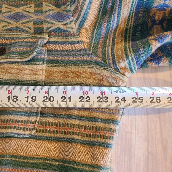 Lucky Brand Southwestern Navajo Print Chamois Flannel Shirt Jacket Mens XL - Picture 3 of 8